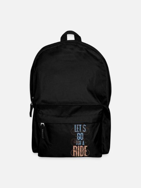 Vintage Bicycle "Let's Go For A Ride" -Retro Bikes - Backpack - black