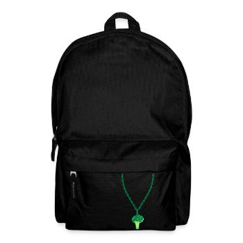 collier brocoli bijoux sain vitamines - Sac à dos - noir - Devant