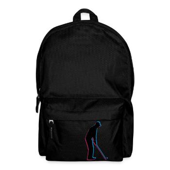 3D Silhouette Golf - Rucksack - Schwarz - Vorne