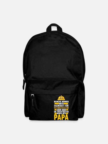 Fachkraft Arbeitssicherheit Papa Sicherheitskraft - Rucksack - Schwarz