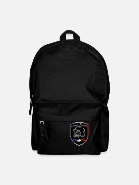 Sapeur pompier bleu blanc rouge France fanion NOIR - Sac à dos - noir