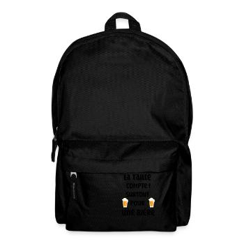 la taille de la bière compte - humour - Sac à dos - noir - Devant
