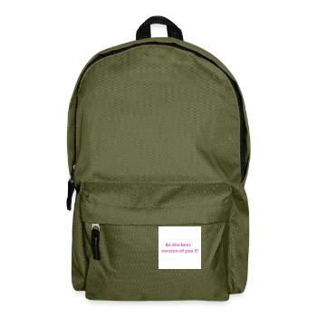 Be the best version of you - Backpack - olive green - Front
