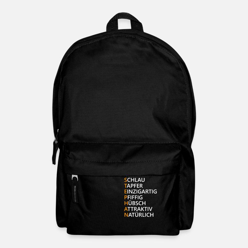 Stephan Name Geschenk - Rucksack - Schwarz