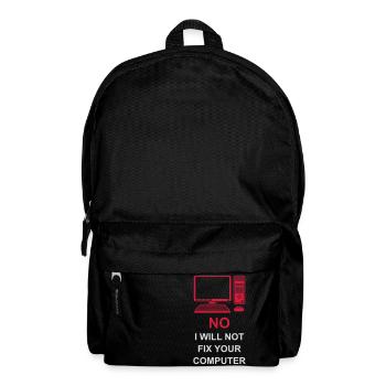 not fix your computer - Rucksack - Schwarz - Vorne