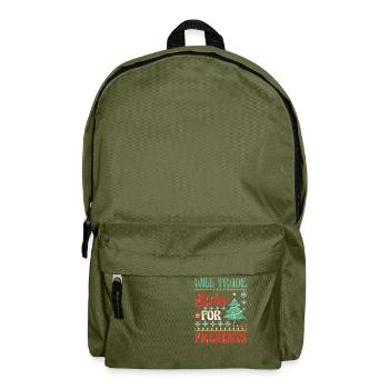Will trade sister for presents - Backpack - olive green - Front