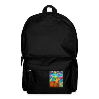 Cooles Comic Portrait von Capybara Geburtstagsfeier - Rucksack - Schwarz - Vorne