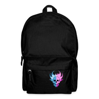 Feu Crâne Fumée Rose Squelette Flammes 4 - Sac à dos - noir - Devant