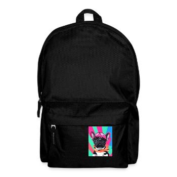 French Bulldog fashion chic style - Backpack - black - Front