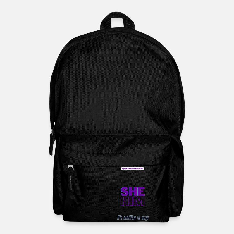 #pronounsarebeautiful she/him - Sac à dos - noir