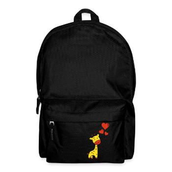 Giraffe verliebt - Rucksack - Schwarz - Vorne