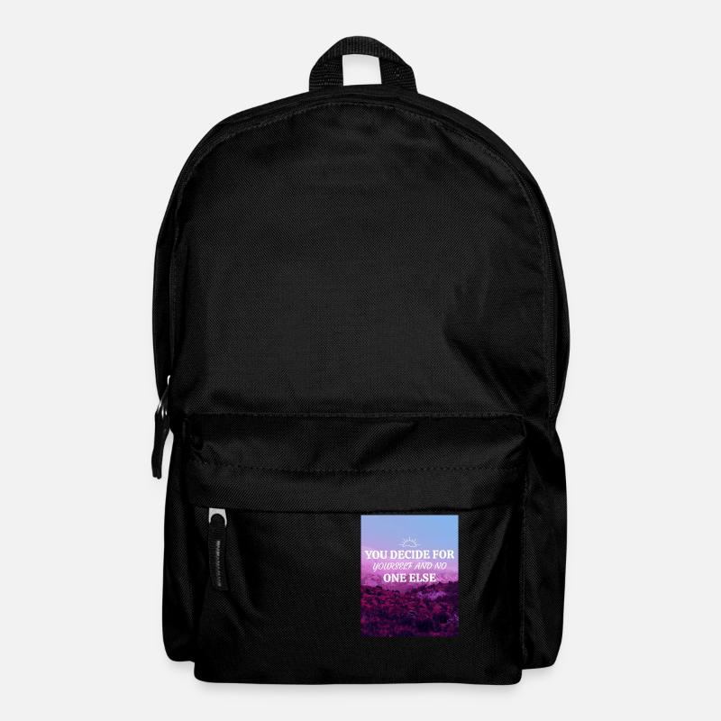 Entscheide du Design - Rucksack - Schwarz