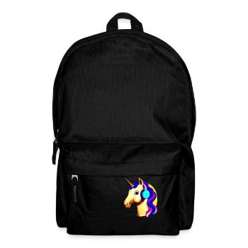 Licornes Licorne Écouter de la musique Licorne animale mythique - Sac à dos - noir - Devant
