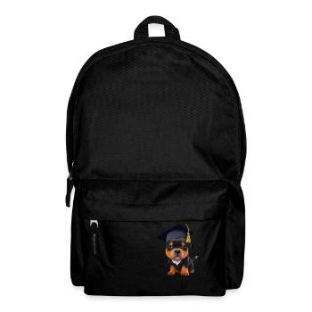 Bachelor Rottweiler Schulabschluss Studium Hunde - Rucksack - Schwarz - Vorne