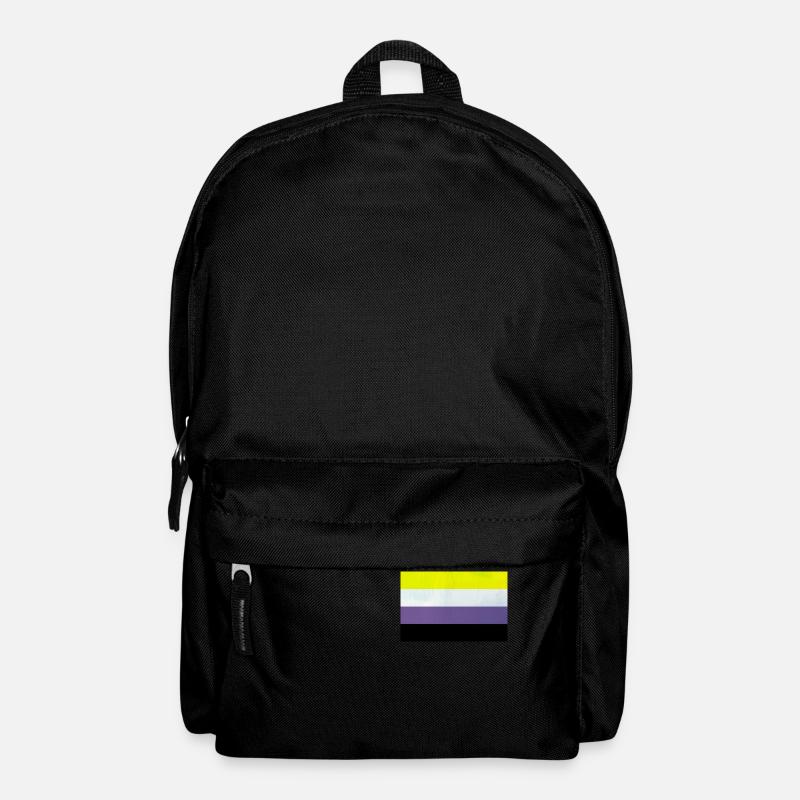 Drapeau de la fierté non binaire - Sac à dos - noir