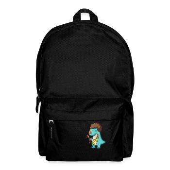 hugadino artist dino, cute dinosaur - Backpack - black - Front