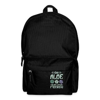 Say Aloe To My Little Friends - Aloe Vera Cactus - Backpack - black - Front