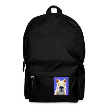 super süßes weißes Capybara Gemälde flauschiges Tier - Rucksack - Schwarz - Vorne