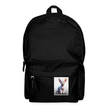 Sphynx Cat Porzellan - Rucksack - Schwarz - Vorne