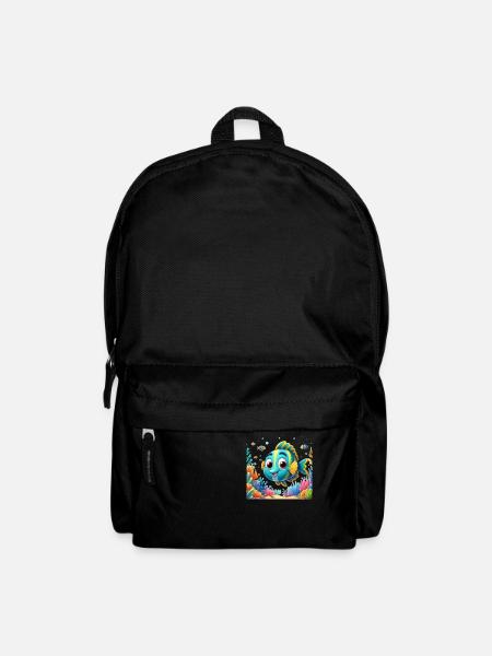 Karikatur Fisch 1 - Rucksack - Schwarz