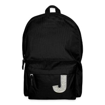 J, letter, letter J, initial, initial J, monogram, - Rucksack - Schwarz - Vorne