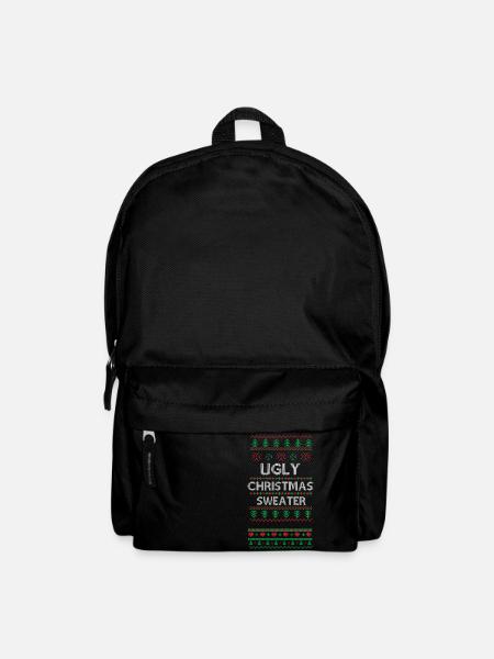 Hässliches Weihnachtsdesign Pixel Art - Rucksack - Schwarz