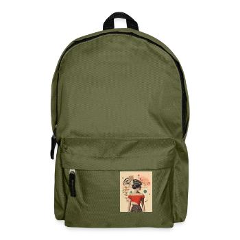Skorpion-Collage - Rucksack - Olivgrün - Vorne