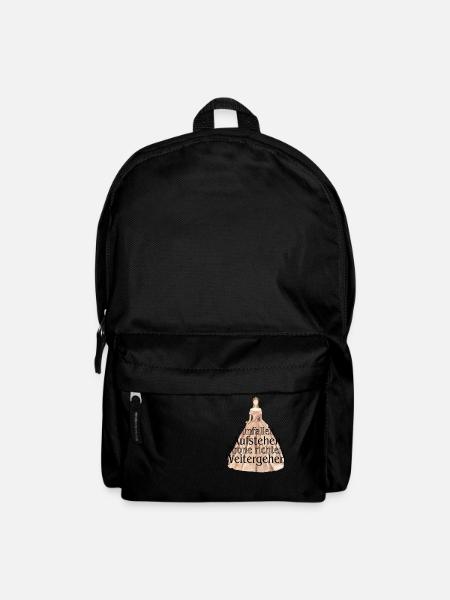 Hinfallen, aufstehen, Krone richten, weitergehen - Rucksack - Schwarz