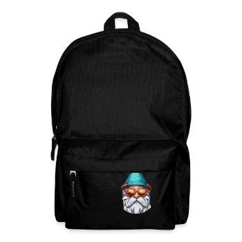 Garden Gnome / Fairyland / Leprechaun / Gnome / Logo - Backpack - black - Front