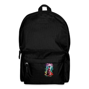 Geisha,Watercolor,Landscape,Painting,Anime,Sakura - Backpack - black - Front