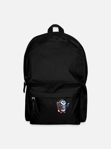 Futuristischer Pinguin 2 - Rucksack - Schwarz