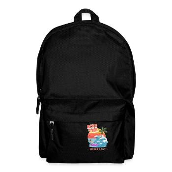 Beach Ocean Surfing Retro Surfers Sea Waves Summer - Rucksack - Schwarz - Vorne
