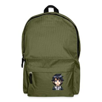 Anime Figure in 8-Bit - Backpack - olive green - Front