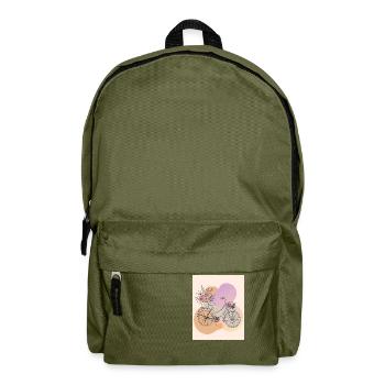 Vélo - Taches de couleur - Sac à dos - vert olive - Devant
