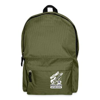 Instant Bass Player Einfach Kaffee hinzufügen - Rucksack - Olivgrün - Vorne