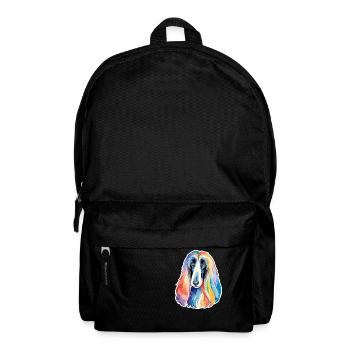 Lévrier afghan aquarelle - Sac à dos - noir - Devant
