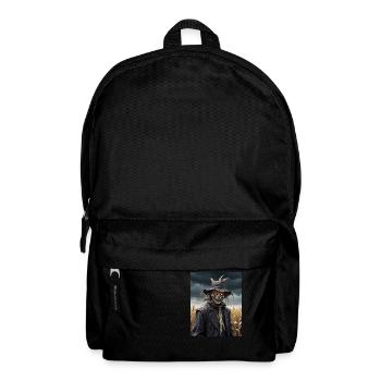 Vogelscheuche auf einem Feld dunkler Horror gruselig Halloween - Rucksack - Schwarz - Vorne