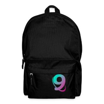 Nummer 9 mehrfarbig - Rucksack - Schwarz - Vorne