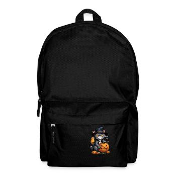 Halloween Cat with Pumpkin - Backpack - black - Front