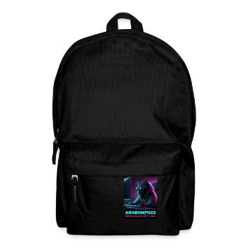 Anonympuss Cat Hacker Funny Image Cat Meme - Backpack - black - Front