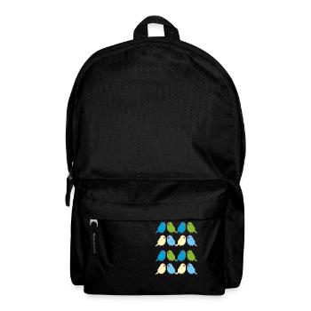 Budgies colorful - Backpack - black - Front
