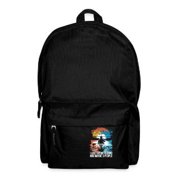 Drôle de dicton pour les pêcheurs en kayak - Sac à dos - noir - Devant