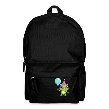 Frog Birthday Comic Cute - Backpack - black - Front