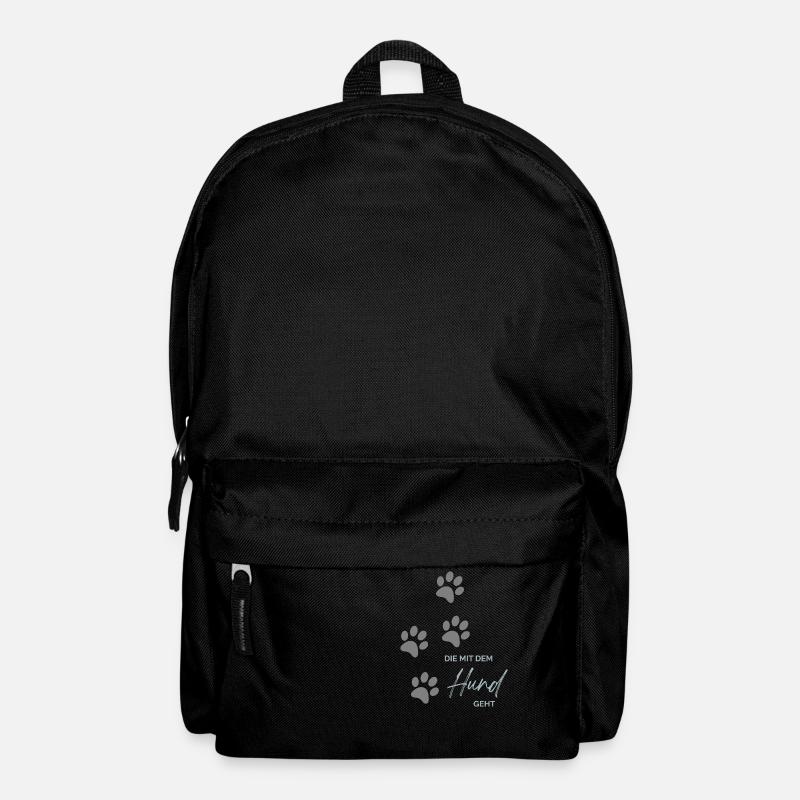 Die mit dem Hund geht - Rucksack - Schwarz