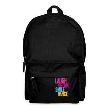 Laugh Dream Smile Dance - Dance Shirts - Rucksack - Schwarz - Vorne
