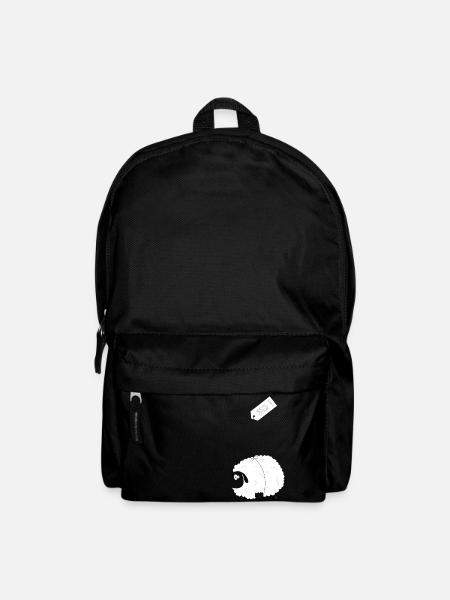 100 % coton - Sac à dos - noir