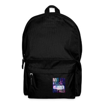 Mit ein Bisschen Glitzer geht alles - Rucksack - Schwarz - Vorne