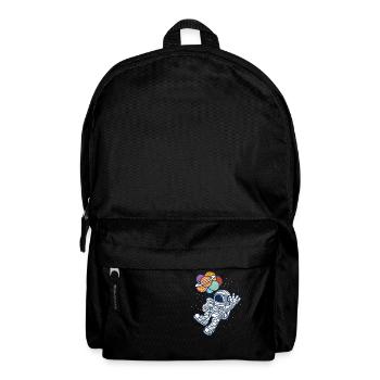 Astronaut mit Luftballons - Rucksack - Schwarz - Vorne