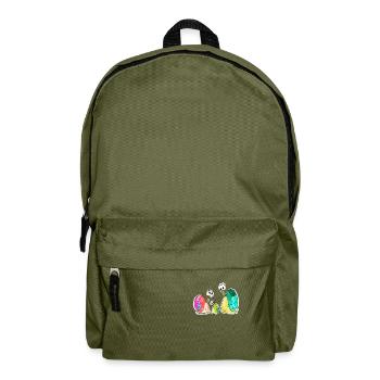 Snail parents with child - Backpack - olive green - Front
