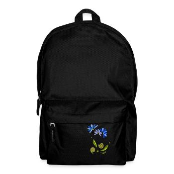Blumen - Rucksack - Schwarz - Vorne